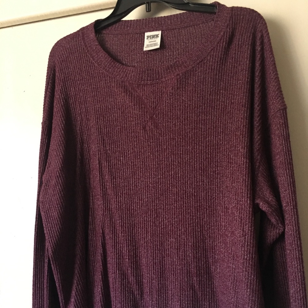 VS Pink burgundy long sleeve